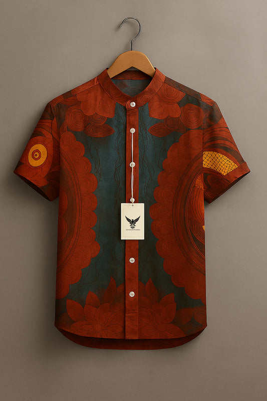 Abstract Earth Tone Mandala Shirt