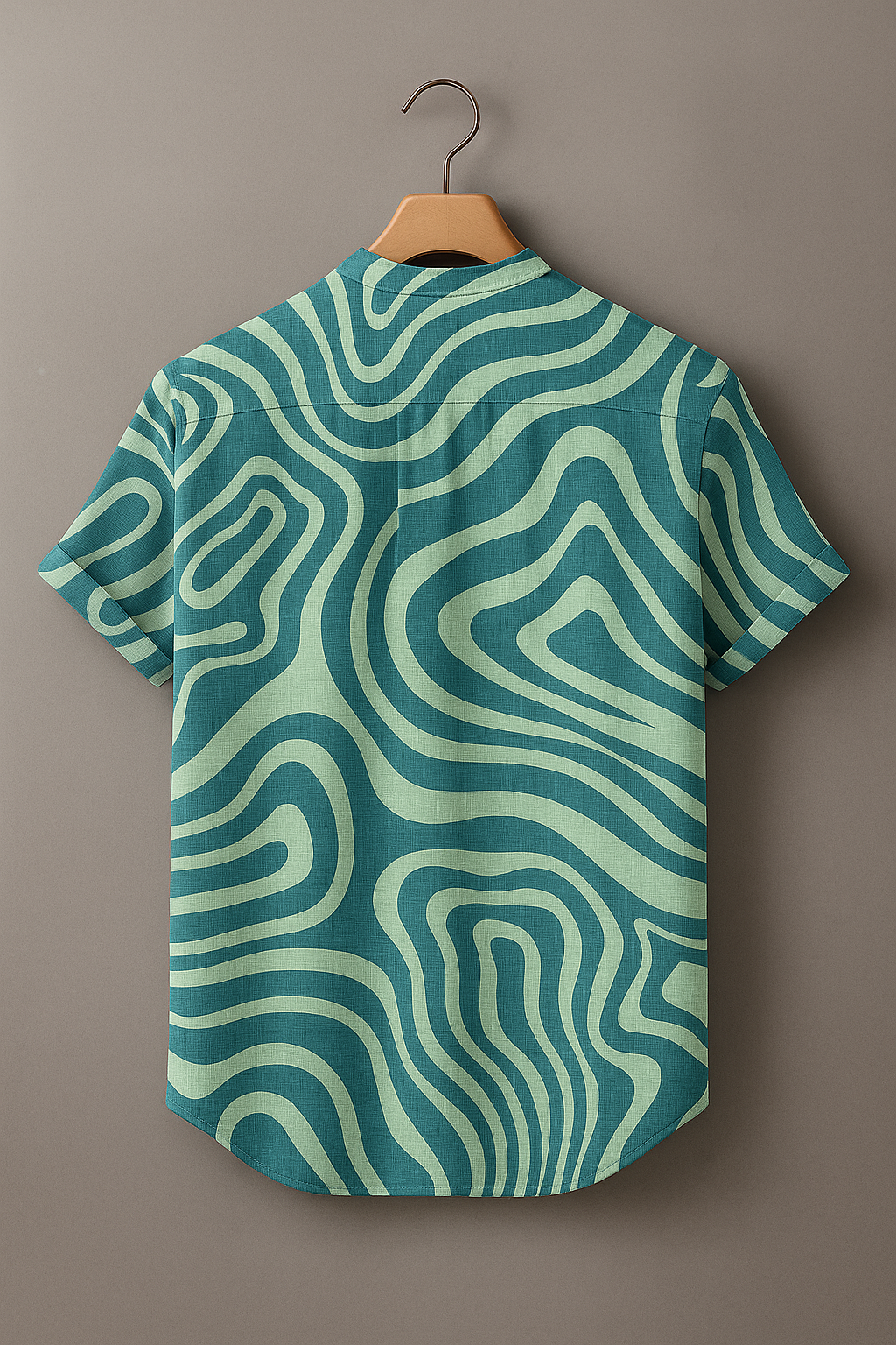 Modern Swirl Pattern Casual Button Shirt