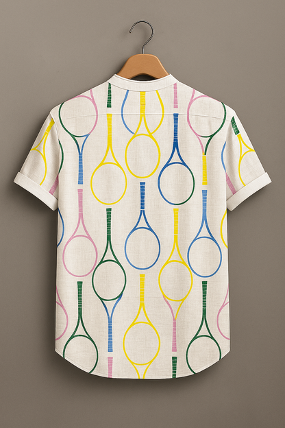 Men’s Tennis Lover Graphic Print Shirt