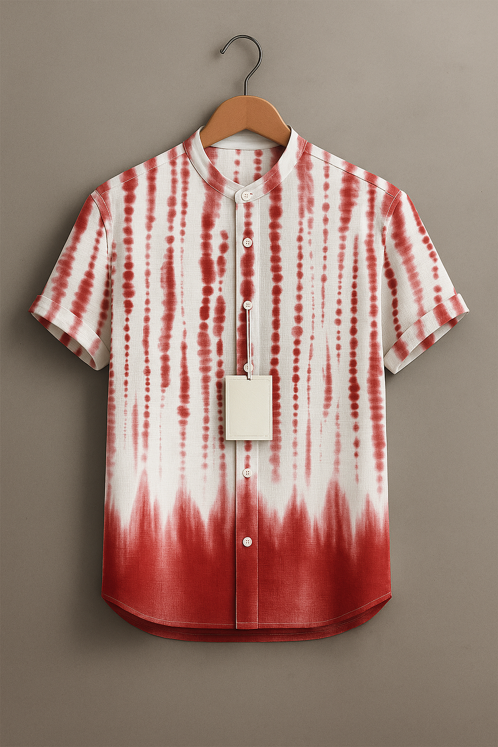Men’s Abstract Tie-Dye Pattern Casual Summer Shirt