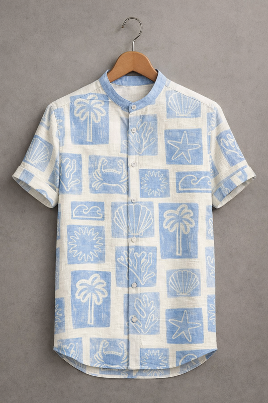Minimal Coastal Graphic Beach Theme Summer Shirt